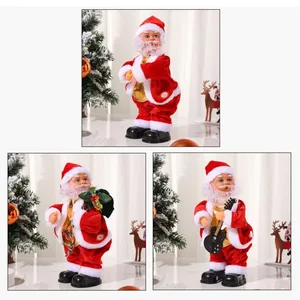 Santa Claus doll for children, electric musical, hip Dancing, playing guitar, ornament with music, party decoration, gift for Christmas 8 Main Sales Santa Dance - №2