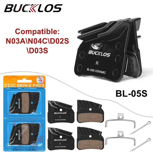 BUCKLOS-Pastillas de freno de disco hidráulico para bicicleta, piezas de cerámica para SHIMANO N03A N04C D02S D03S