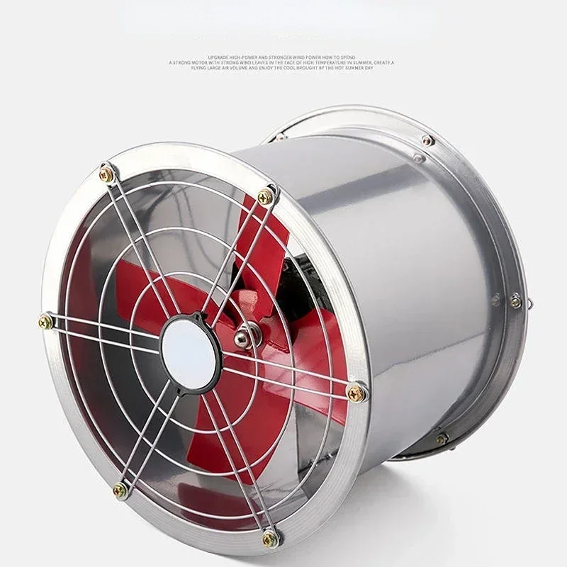 

10/12 inch Round high-speed kitchen exhaust fan Strong cylinder duct fan Silent axial flow industrial exhaust fan High power