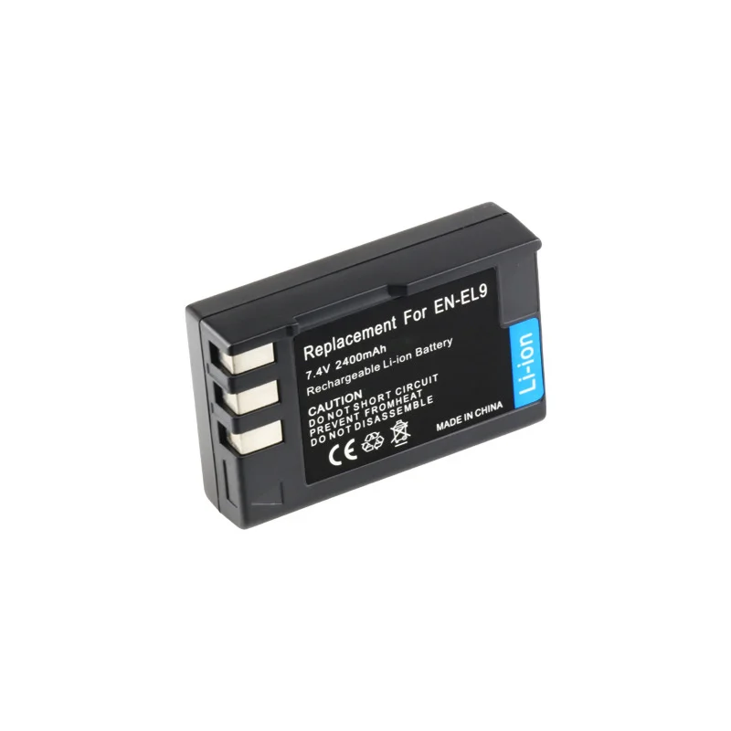 Replacement Camera Battery Kit 2400mAh EN-EL9 ENEL9 EN-EL9a ENEL9A with Dual Slot Charger For Nikon D40 D40X D60 D3000 D5000