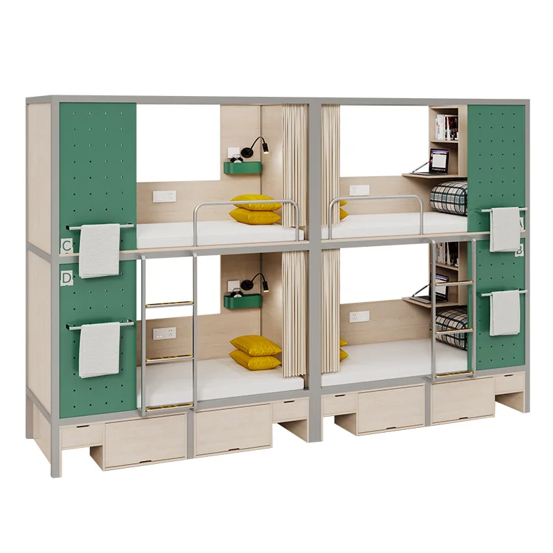 ouble-layer youth hostel staff talent apartment civil dormitory bed post station board type does not disturb and off the bed