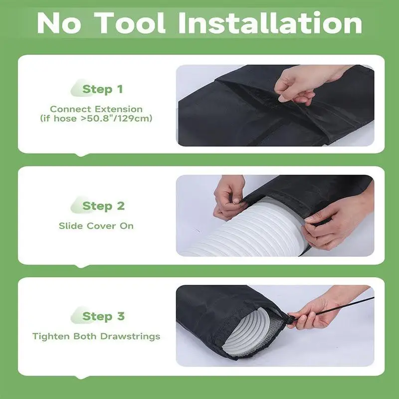 Waterproof Air Conditioner Hose Cover Reusable Washable AC Exhaust Pipe Protector for Indoor Outdoor Portable AC Use