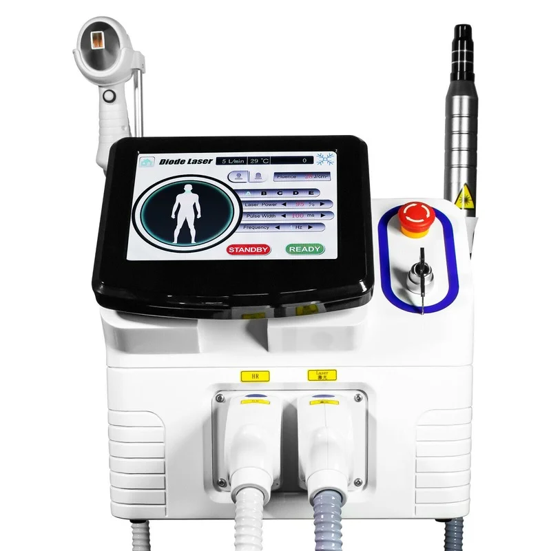 Pico Laser + Diode Laser Machine Picosecond Tattoo Removal 808nm Hair Removal Skin Rejuvenation Freckle Pigment Treatment