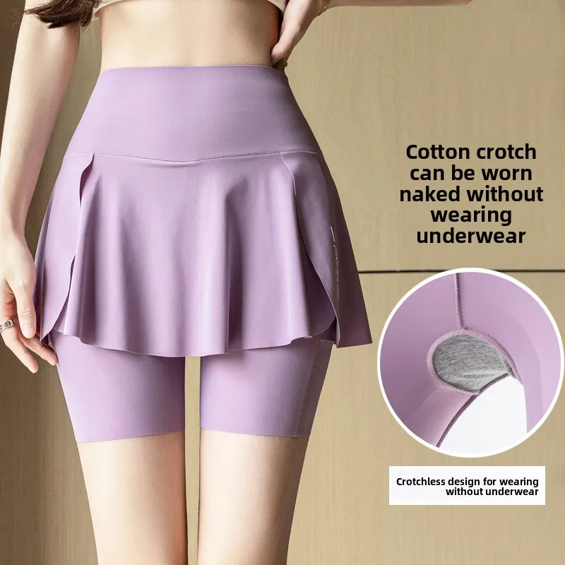 plus size yoga fietsbroek met ketting bovenkleding tee-kwart lengte dames bot faion lente seizoen dun materiaal