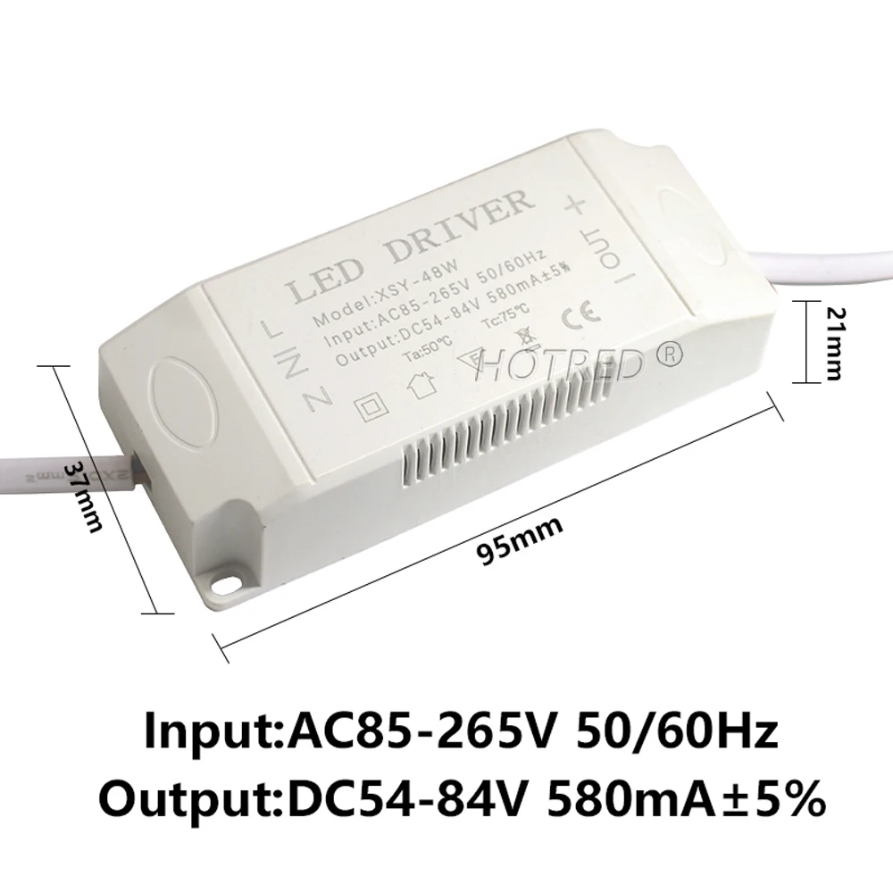 600mA LED Driver Constant Current 3W-60W 9W12W18W24W36W50W 2-3x3w 8-12x3w 18-25x3w Power Supply Converter for Down Light Adapter