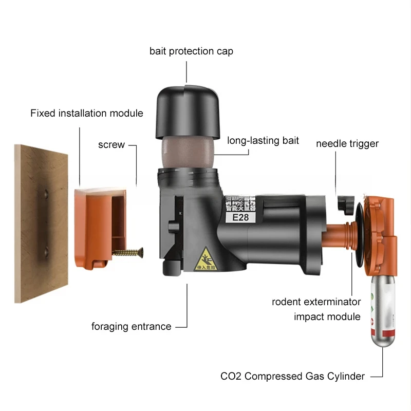 

Automatic - And Kit Rat Mouse Multi-Catch Trap Without CO2 Cylinders Humane Non-Toxic