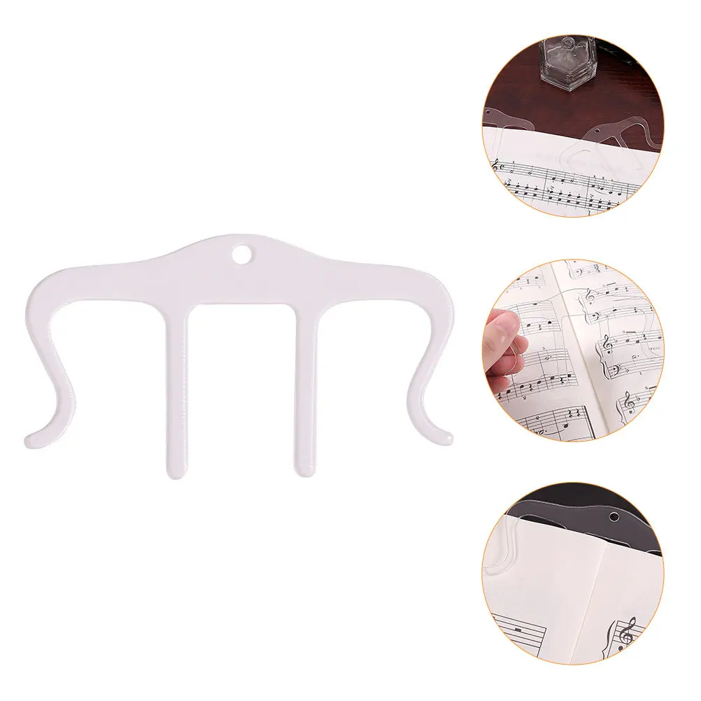 1Pcs M-Shaped Music Sheet Clip High-Strength Plastic Page Holder for Sheet Music Books Magazines Open Reading Studio Stage