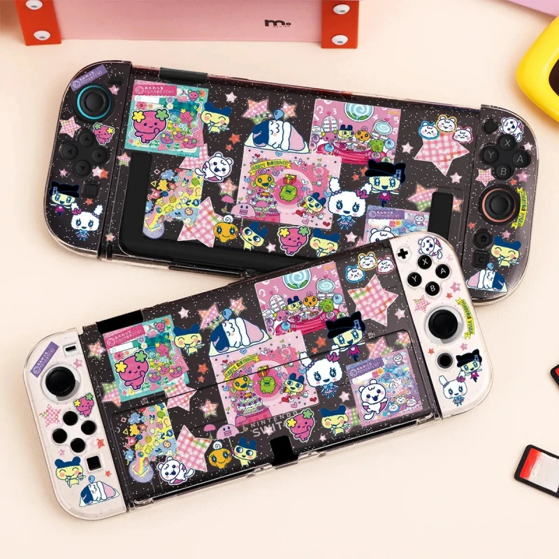 Cartoon Tamagotchi Protective Cover for Nintendo Switch 2 Split Hard Shell Anti Scratch Skin Friendly Console Game Accessories