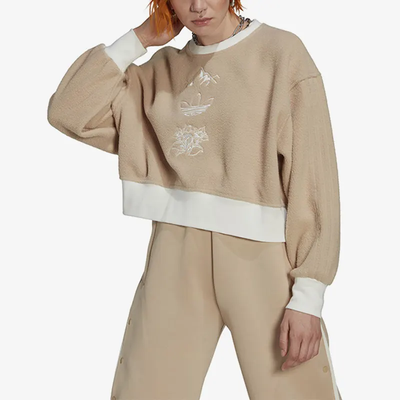 

Женская флисовая спортивная толстовка Adidas Authentic Trefoil с круглым вырезом HM1607