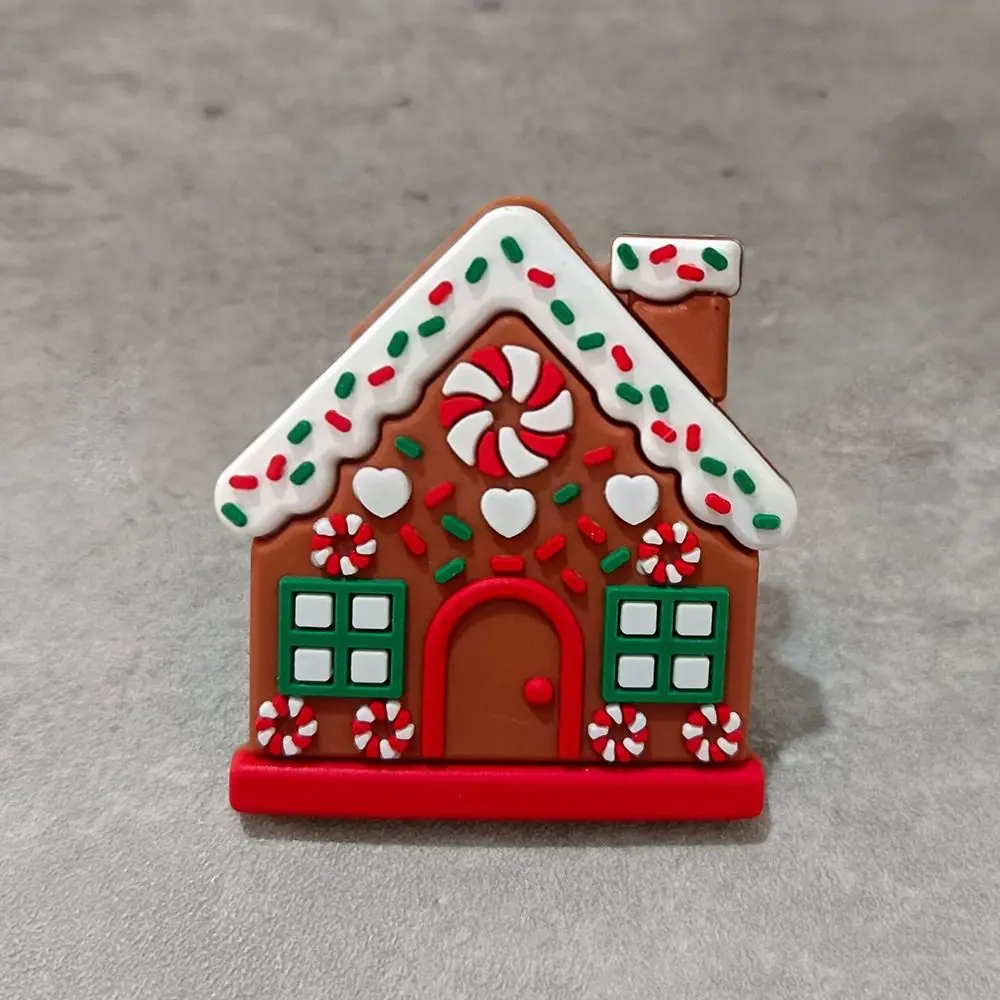 1/2Pcs Gingerbread House Shape Christmas Button Covers Reusable Easy to Install Closet Dresser Pulls