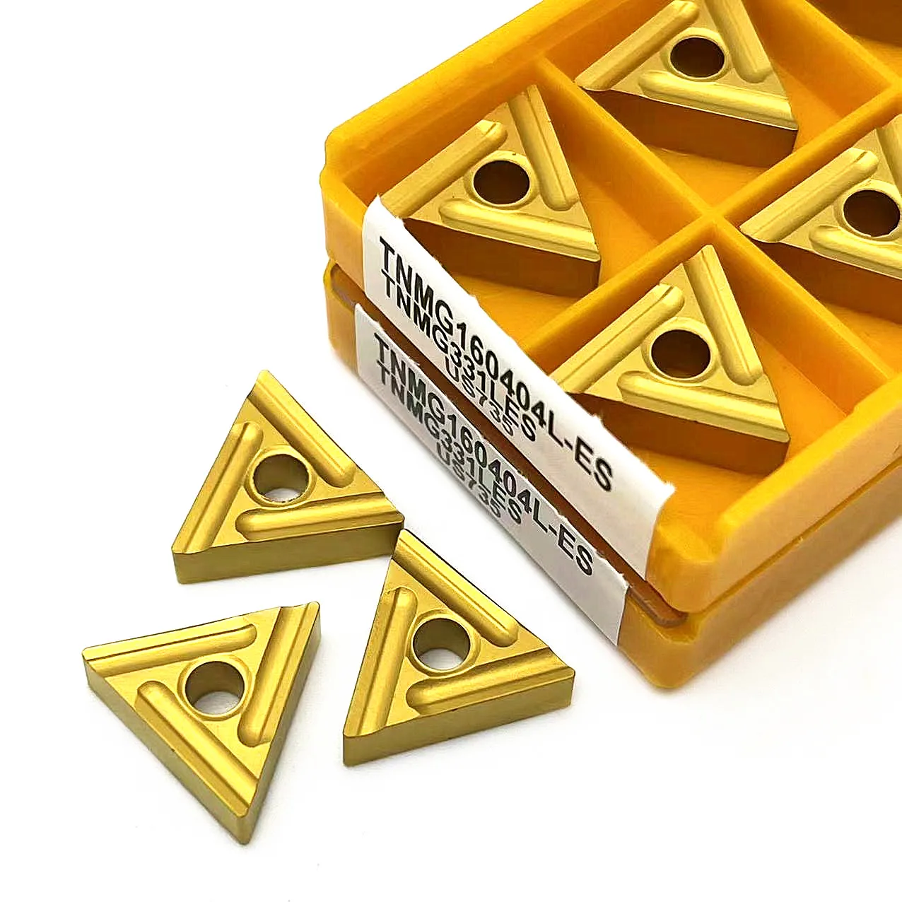10ชิ้น TNMG160408R TNMG160404R TNMG160404L ES VP15TF UE6020 US735 CNC Cermet เกรดคาร์ไบด์แทรกอุปกรณ์เจาะเปิดใบมีด