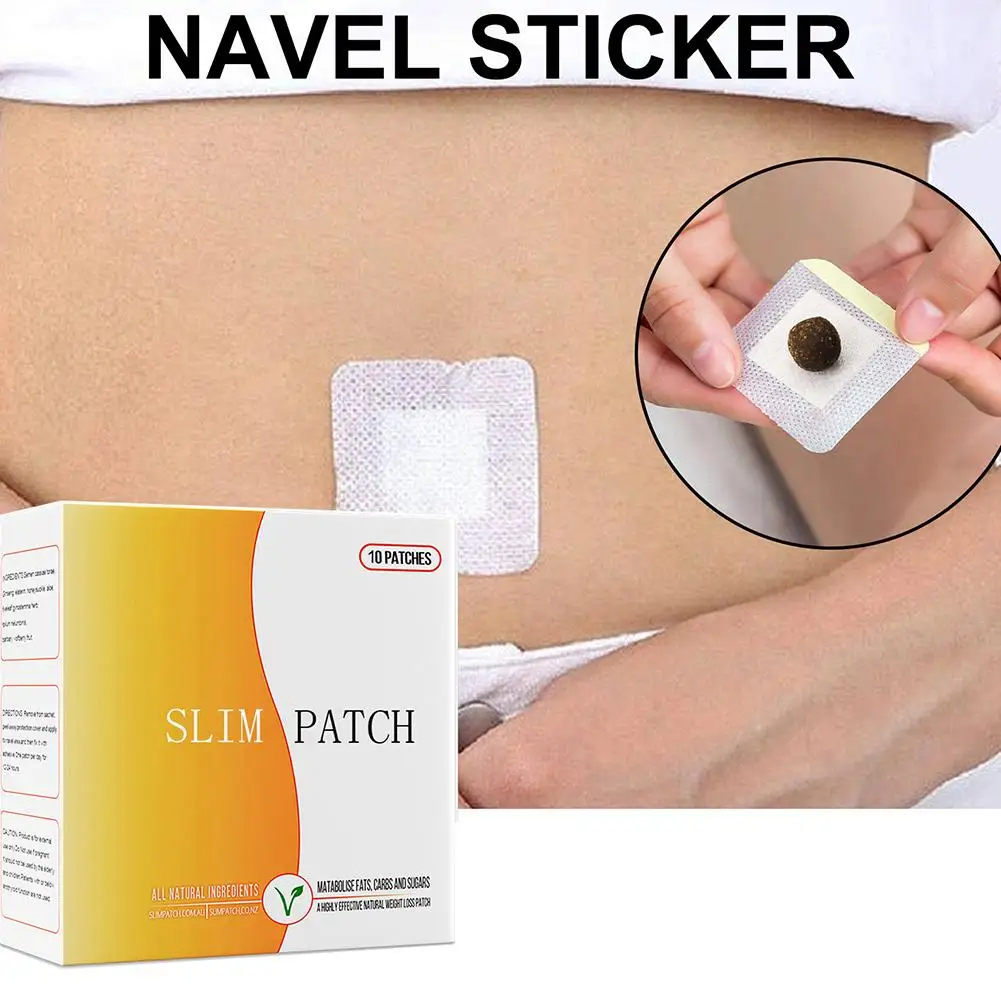 1box Herbal Belly Button Patch Body Slimming Belly Belly Thigh Diet Patch Button Body Power Shaping Button Lazy Weight Loss W8Y4