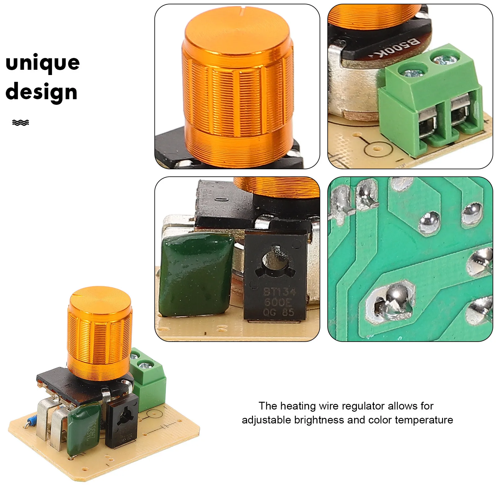 3Pcs Adjustable Dimmer Switch Bulb Switch Potentiometer Multi-Use Electric Bulb Controlling Dimmer Replaceable Potentiometer