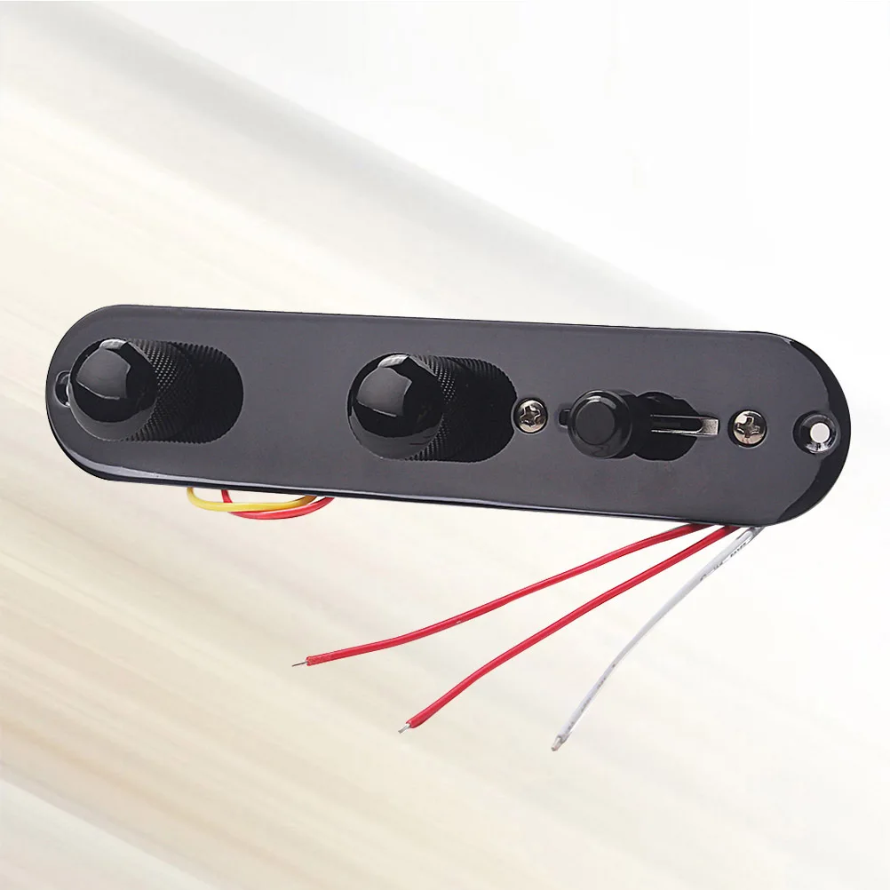 

High Grade Control Plate 3 Way Tl Guitar Ge216a Black Volume Tone Knobs Sturdy Trustworthy Multi Functional