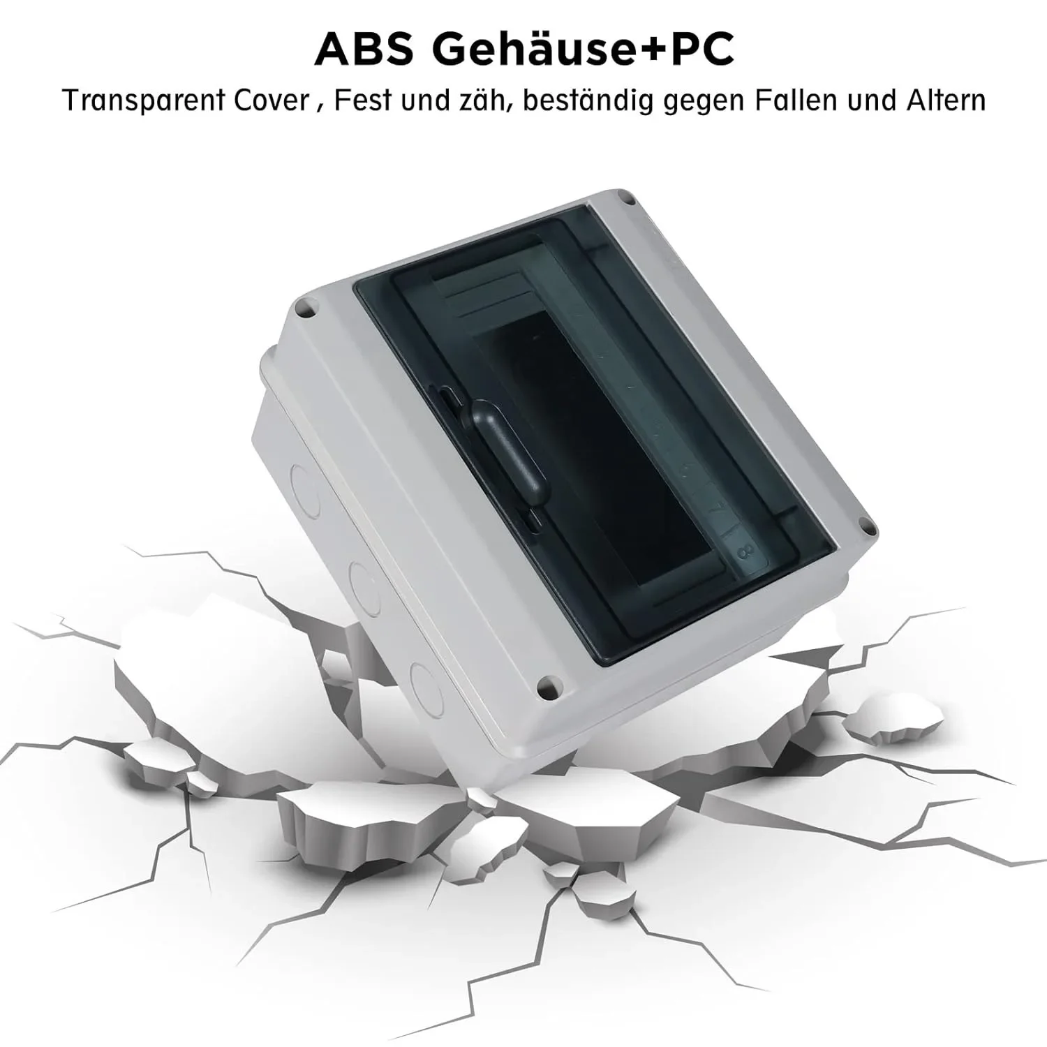 HT-Serie Anschlusskasten 5/8/12-Wege PC-Kunststoff IP65 Wasserdichter Sicherungskasten mit Anschlussklemmen für DIN-Schiene, für Außenbereich und Garten, Verteilerkasten – Detail 5