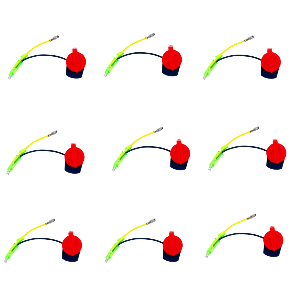 9Pcs On Off Switch with earth wire Replacement For Honda GX110 GX140 GX160 Petrol Engine ON OFF Stop Start Switch