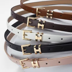 New Fashion Women's Belt Metal Buckle Simple Casual Decoration Everyday Versatile Jeans Belt Retro Dress Women's Belt