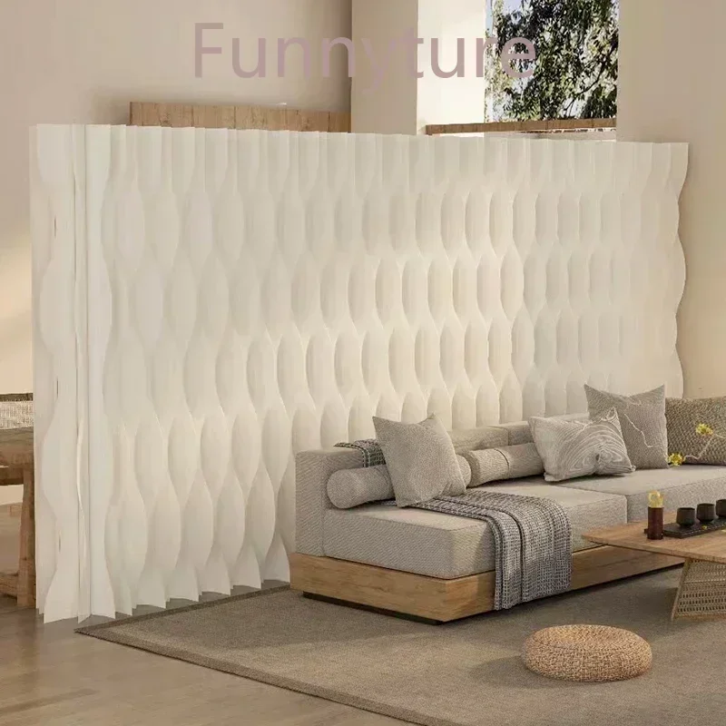 Paper Folding Screen Wall Office Porch Baffle Commercial Background Room Divider Exhibition Fence Baffle Furniture