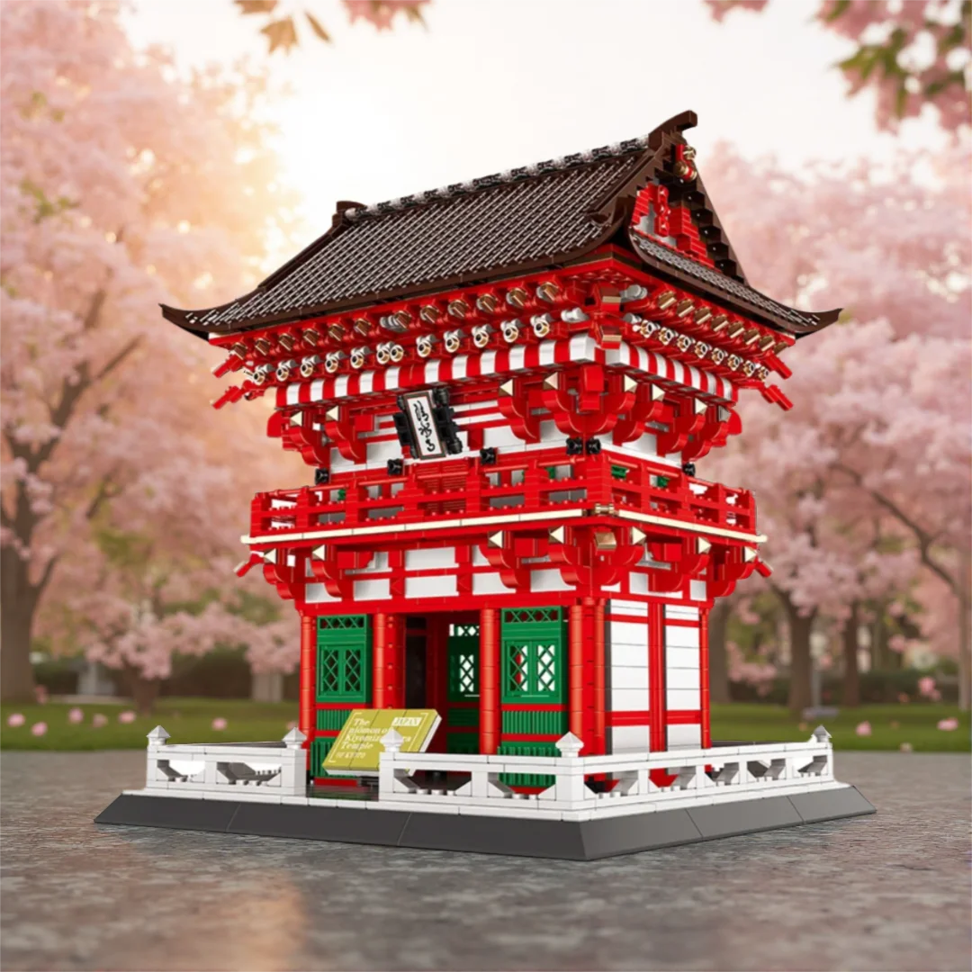 

JAPAN Kyoto Kiyomizu Temple Gate Model Sets Bricks Historical Architecture Creative Building Block Construction Toys For Gifts