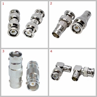 2Pcs/lot Q9 BNC Male Female Connector BNC Male To Female  90 Degree Right Angle Adapter for Video Brass Nickel Plated Copper RF