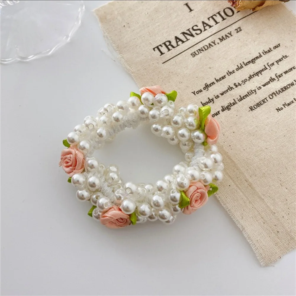 Модная жемчужная заколка для волос Камелия в форме цветка в Корейском стиле заколка для волос с жемчужинами милый стиль с жемчужинами эластичная Женская