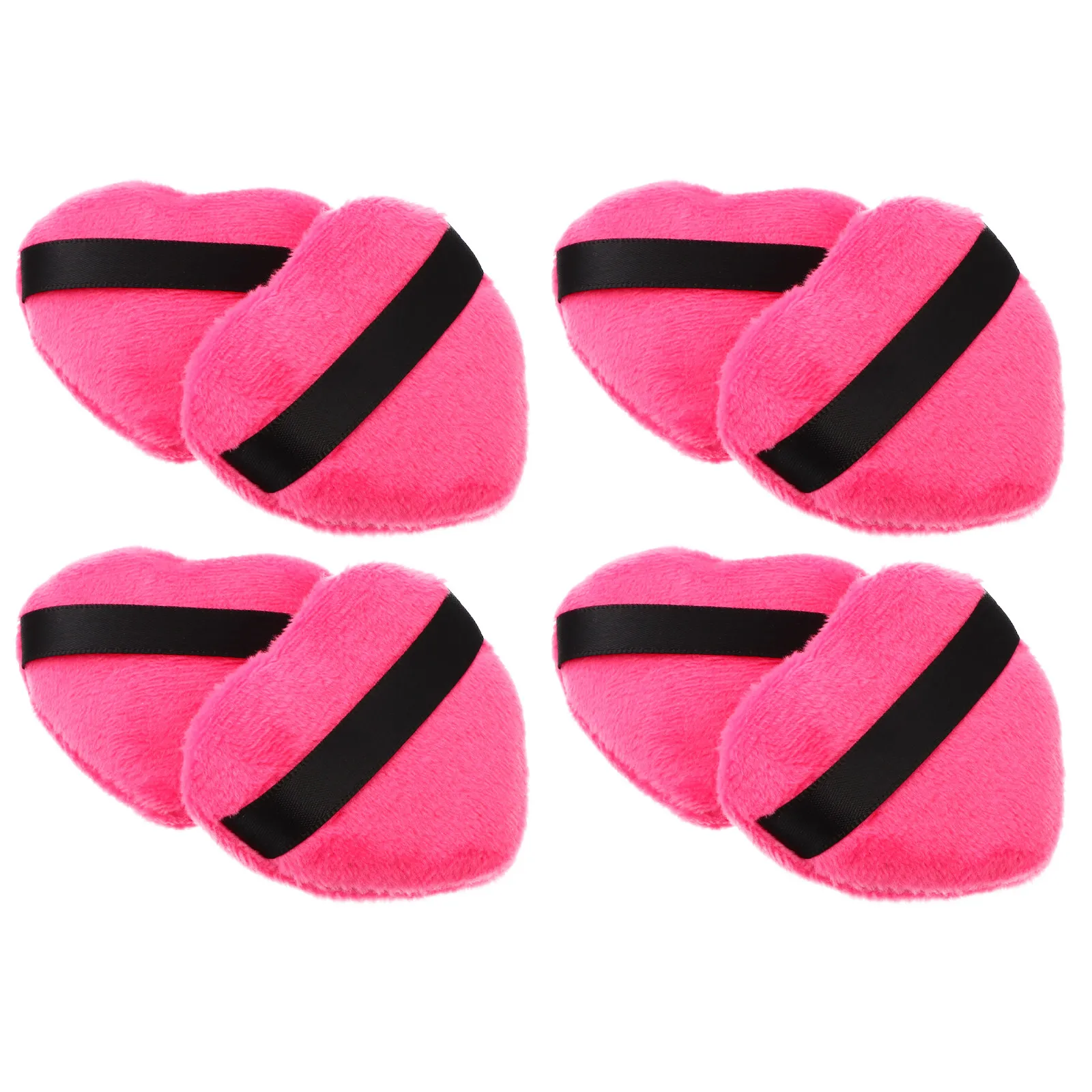 

Набор из 8 спонжей для макияжа в форме сердца для рассыпчатой минеральной пудры, легких компактных пудр и пудры для лица, для естественного нанесения