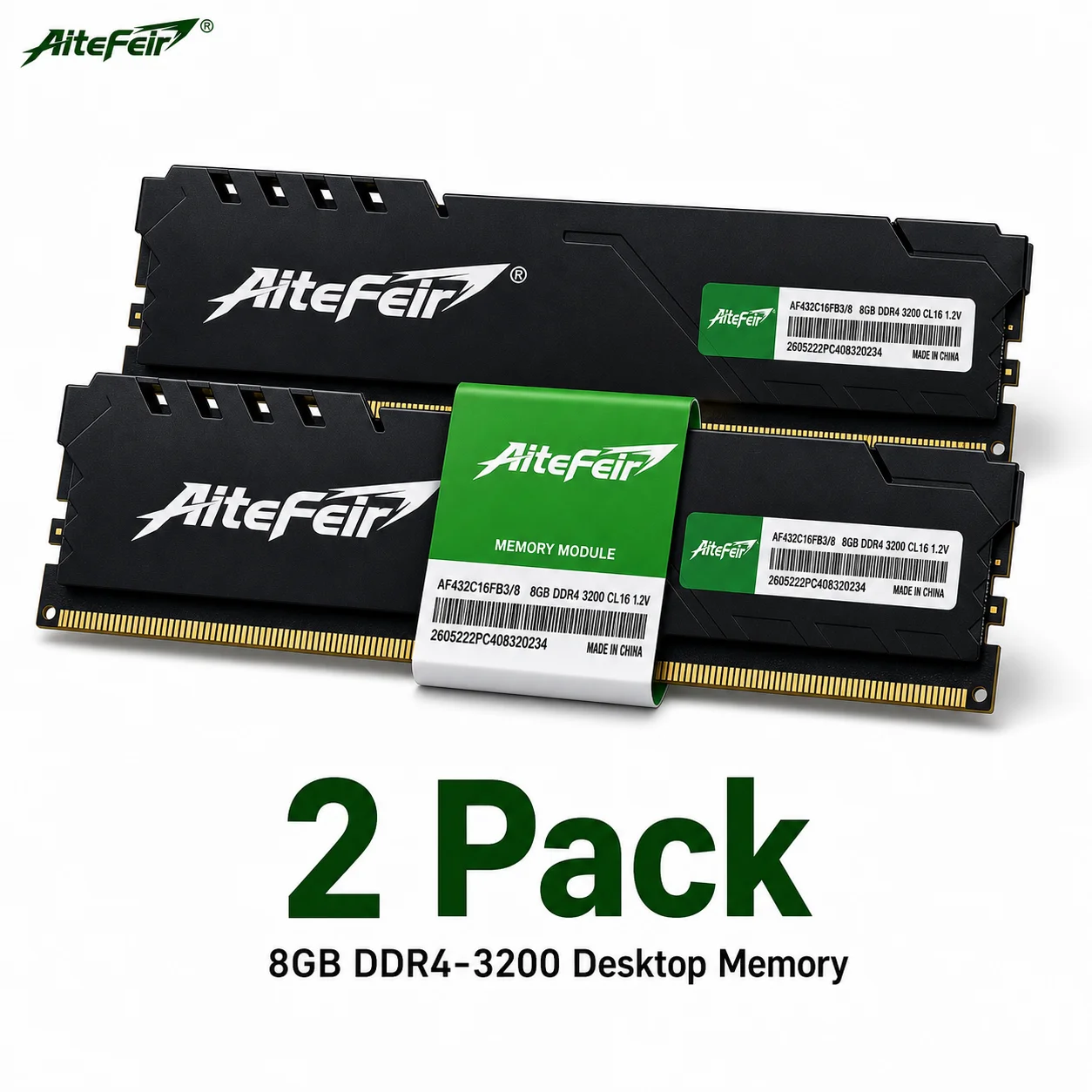 1個入り Aitefeir 4GB 8GB 16GB DDR4 3200MHz デスクトップRAM 1.2V コンピューター用DIMM内蔵メモリ 高速パフォーマンスを実現