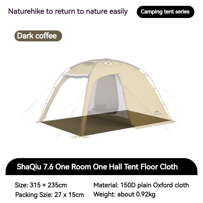 Naturehike Dune 7.6 Tent Accessories Floor Cloth TPU Door Dome 4