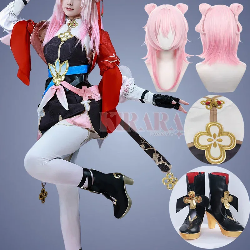 

Star Rail March 7th Swordmaster Cosplay Costume Wig Hair March 7th Skin Cosplay Shoes Boots Women Anime Events Party Outfits