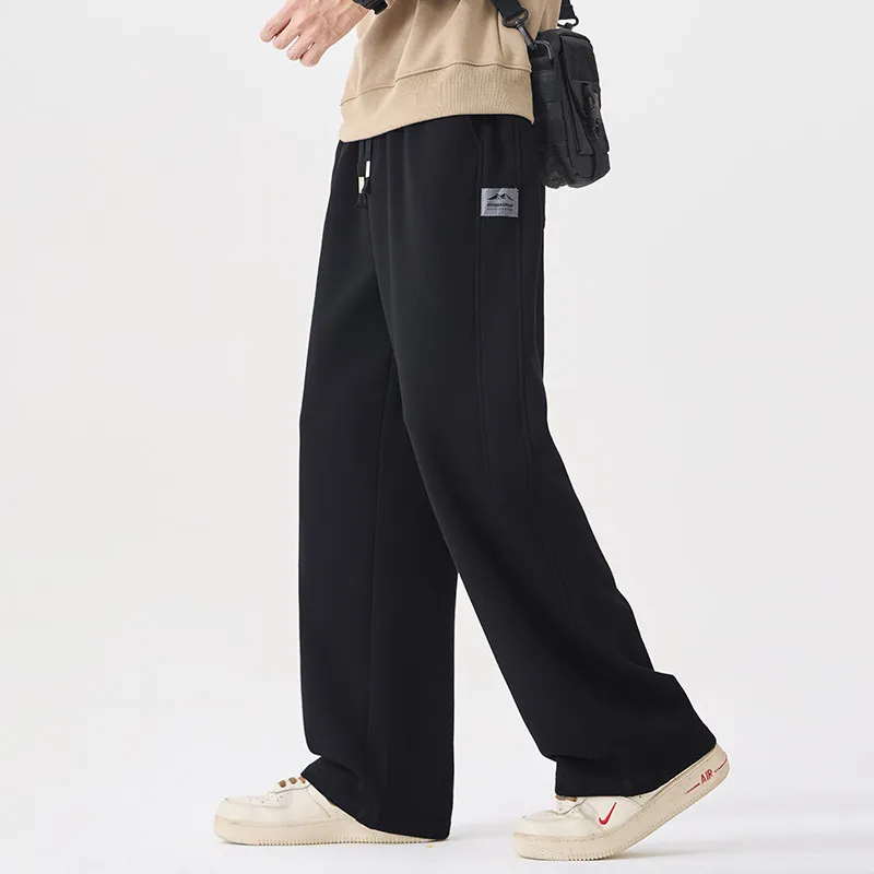 

Men's Casual Straight Leg Pants Spring Autumn Winter Sporty Loose Fit Drapey Trousers American Style Cool Handsome