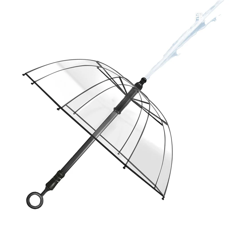 1PCS Man Women Water Umbrella Gun Umbrella Transparent Squirt Gun Shoots Dual-Use for Rain and Play Perfect for Pool Parties