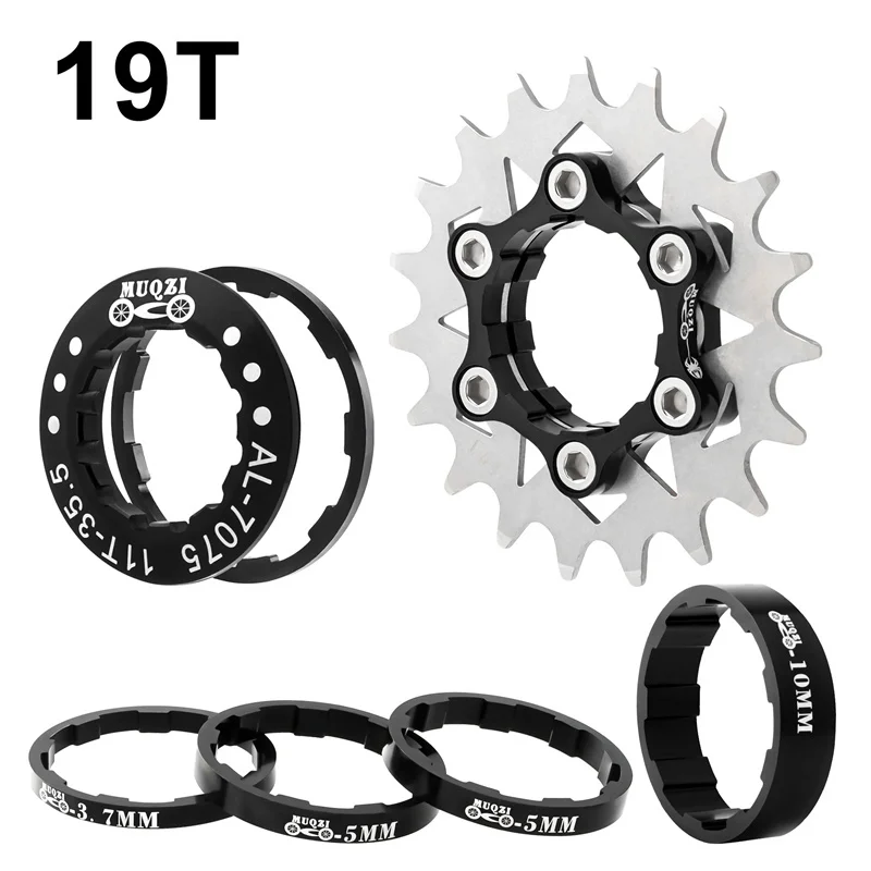 MUQZI Single Speed Cassette Cog 12T 13T 14T 15T 16T 17T 18T 19T 20T 21T 22T Fiets Cassette Conversie Kit