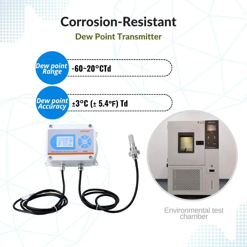 

HG808-G Corrosion Resistant -60 To 20℃Td Dew Point Sensor Transmitter RS485 4-20mA 0-5V 0-10V