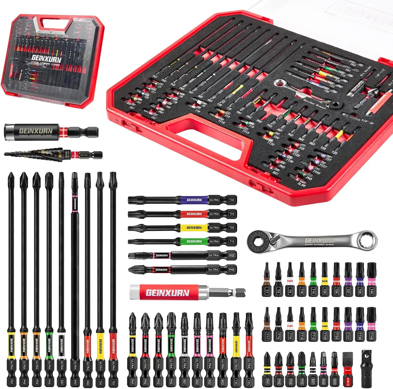 

58-Piece Screwdriver Set with Impact Bits, Wrench, Drill & Tool Box for Home DIY Repairs