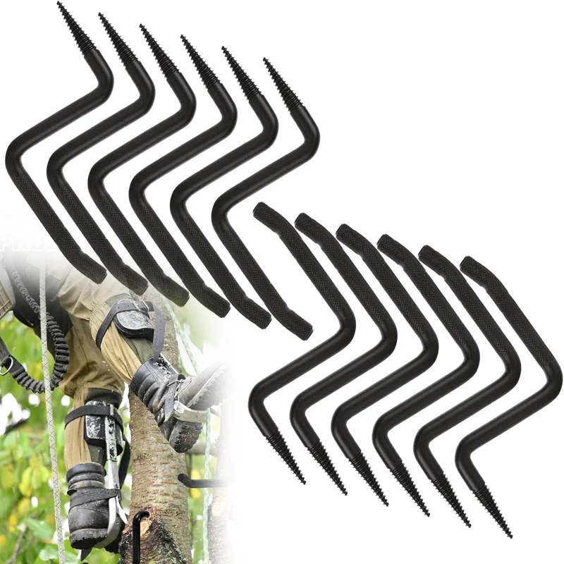 tree-steps-6-pack-with-camouflage-carrying-bag-5-inch-screw-in-steps-for-hunting-knurled-grip-fits-climbing-to-tree-stands