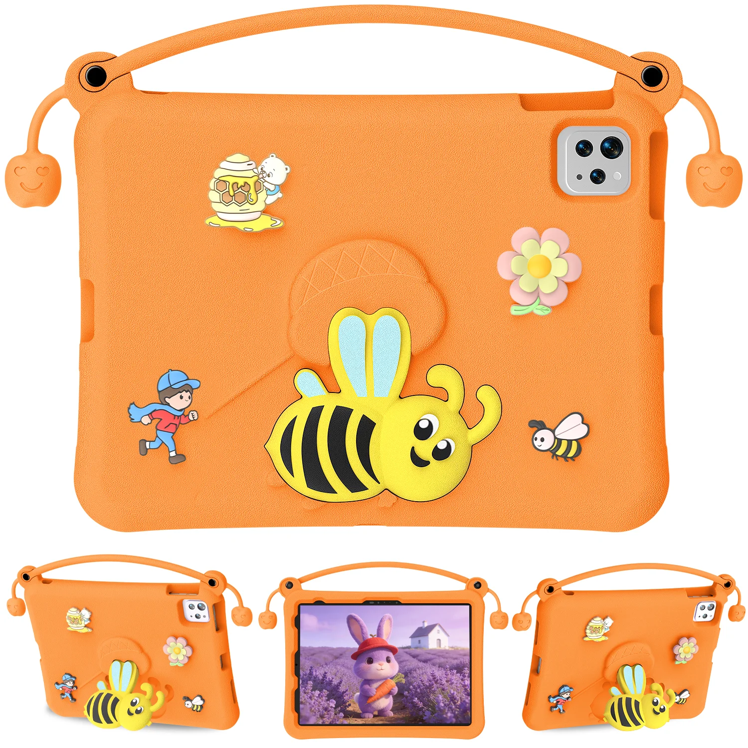Kids Case for iPad A16 11th 11 10th 10.9 Air 4 5 6 7 10.2 8 9th Pro 11 2018-2025 Cover Handle Stand Shell iPadMini 1 2 3 4 Funda