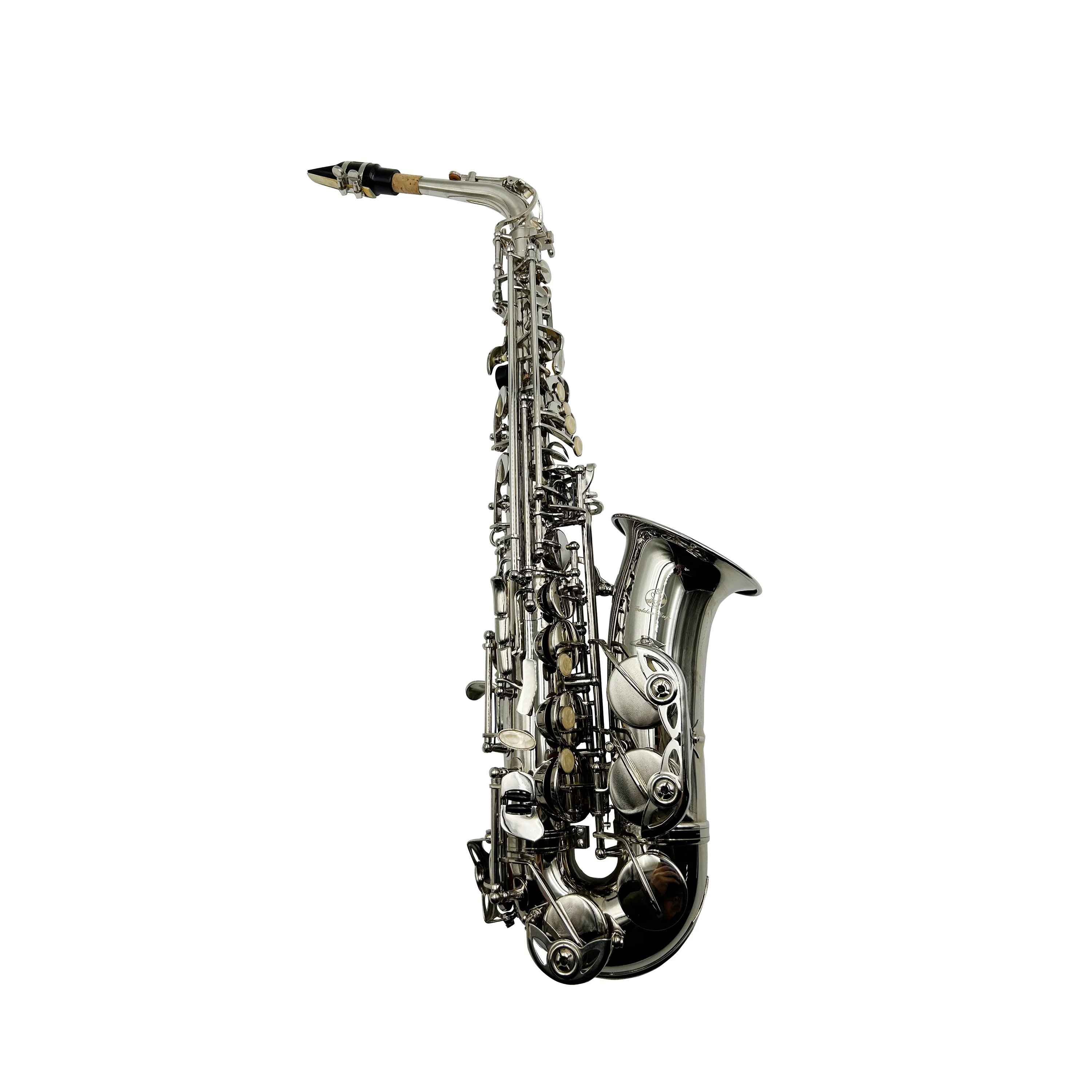 Nickel Plated Alto Saxophone JYAS102N Wind Instrument With EB Tone Adjustable & Foldable [Customization Required]