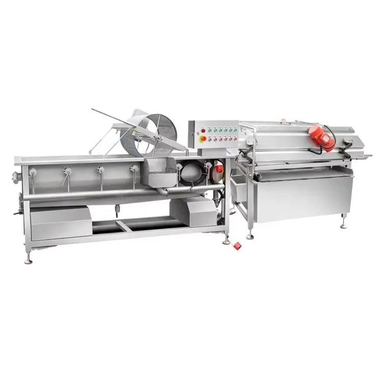 Fully Automatic Vortex Cleaning Machine Stainless Steel Blade Central Kitchen Pre-made Dish Processing Line for Fruit Vegetable