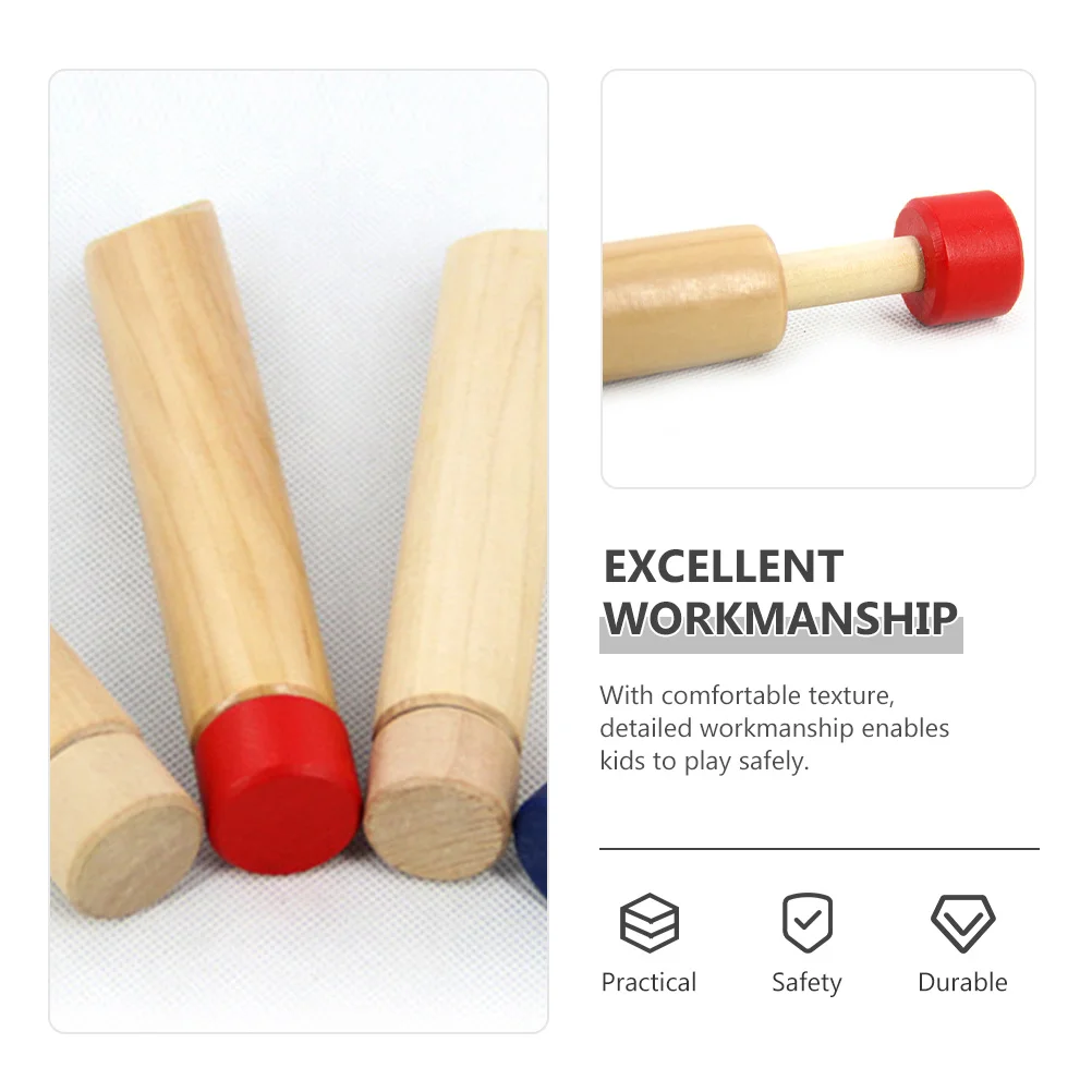 

3Pcs Kids Wooden Whistles Educational Musical Instruments Children Plaything Small Lightweight Portable Party Favor Train
