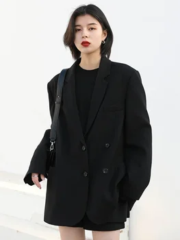 CHIC VEN Women's Blazer Korean Casual Solid Long Sleeve Coats All-match Office Lady Elegant Fashion Clothing Spring Autumn 2026 3