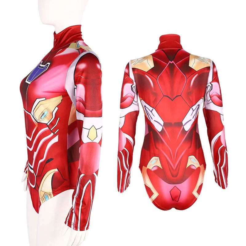 Cross Border Hot Selling Halloween Cosplay Jumpsuit Zipper Bodysuit 3d Digital Printed Swimsuit Spider Man Summer Gifts