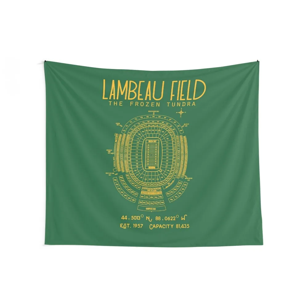 Green Bay Packers Lambeau Field Stadium Poster Print Tapestry Wall Hanging Decor Tapete For The Wall Tapestry