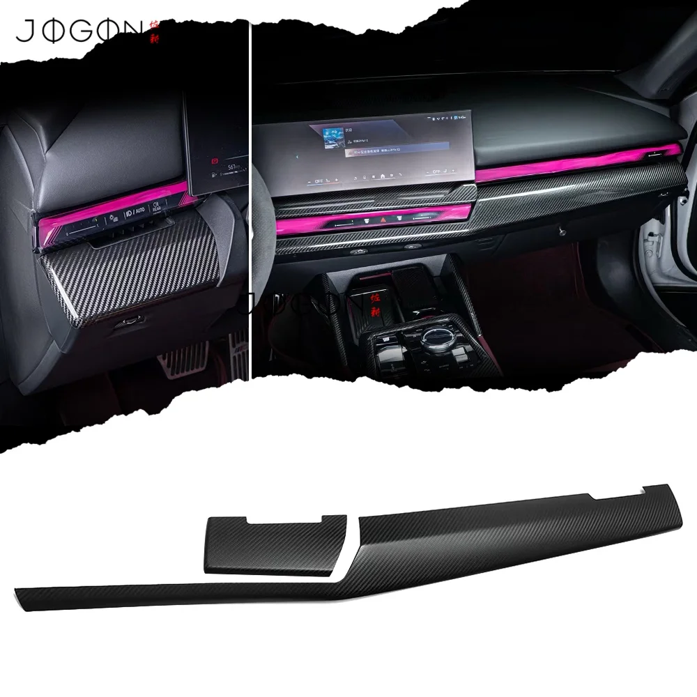 

LHD Carbon Car Interior Center Console Dashboard Panel Cover Trim Accessories For BMW 5 Series i5 M60 G60 530 G68 530Li 2024+
