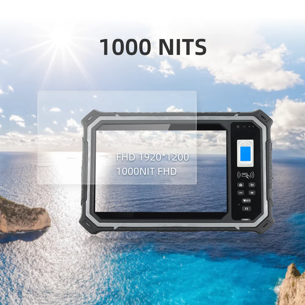NEW HUGEROCK B80 8 Inch New Arrival Industrial 4g wifi Android Rugged Ip67 Tablet Pc With Nfc Fingerprint Scanner