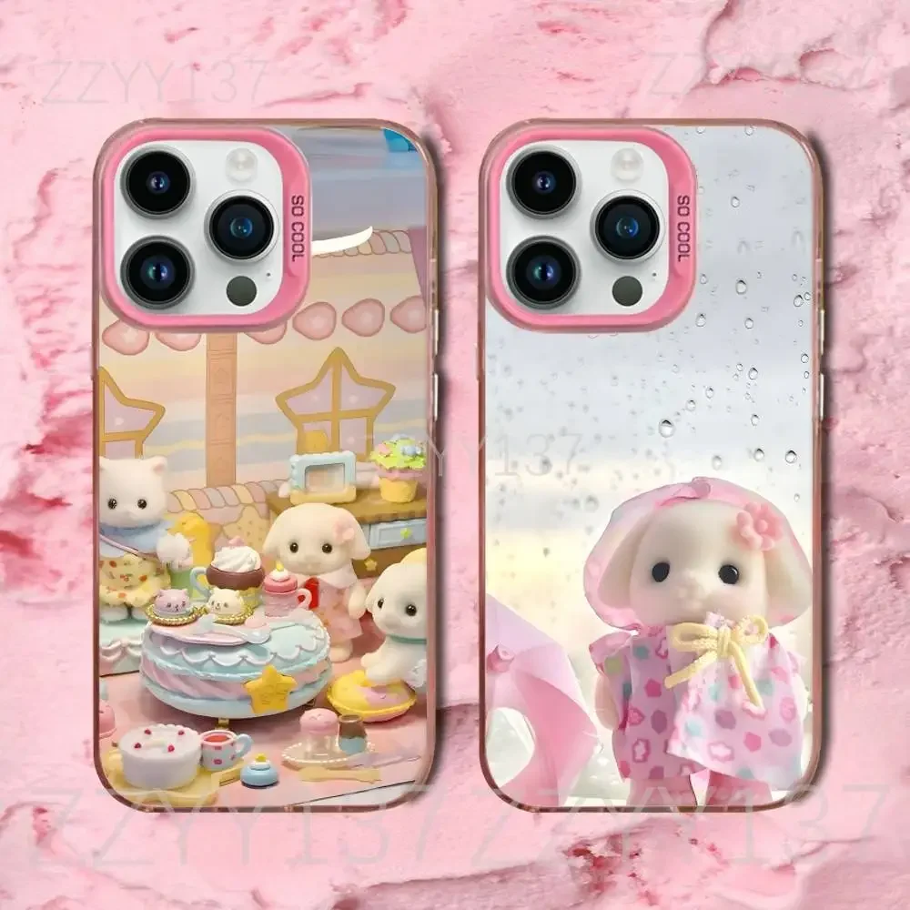 

Cute Doll Phone Case For iPhone 16,15,14,13,12,11,8,7,Pro,Max,Plus,Mini,XS,SE S-SylvanianS Matte Ultra-thin Soft Candy Pink