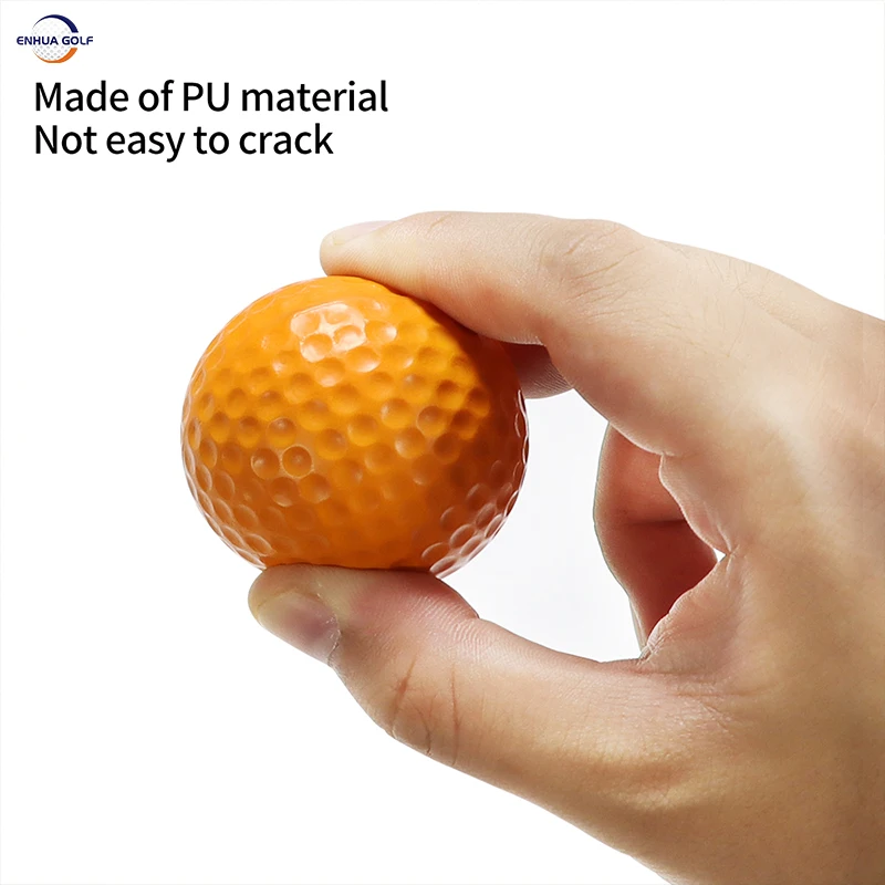 Golf Balls Practice Foam Golf Balls Customization 10Pcs Yellow PU Foam Balls Sponge Elastic Indoor Outdoor Practice Training