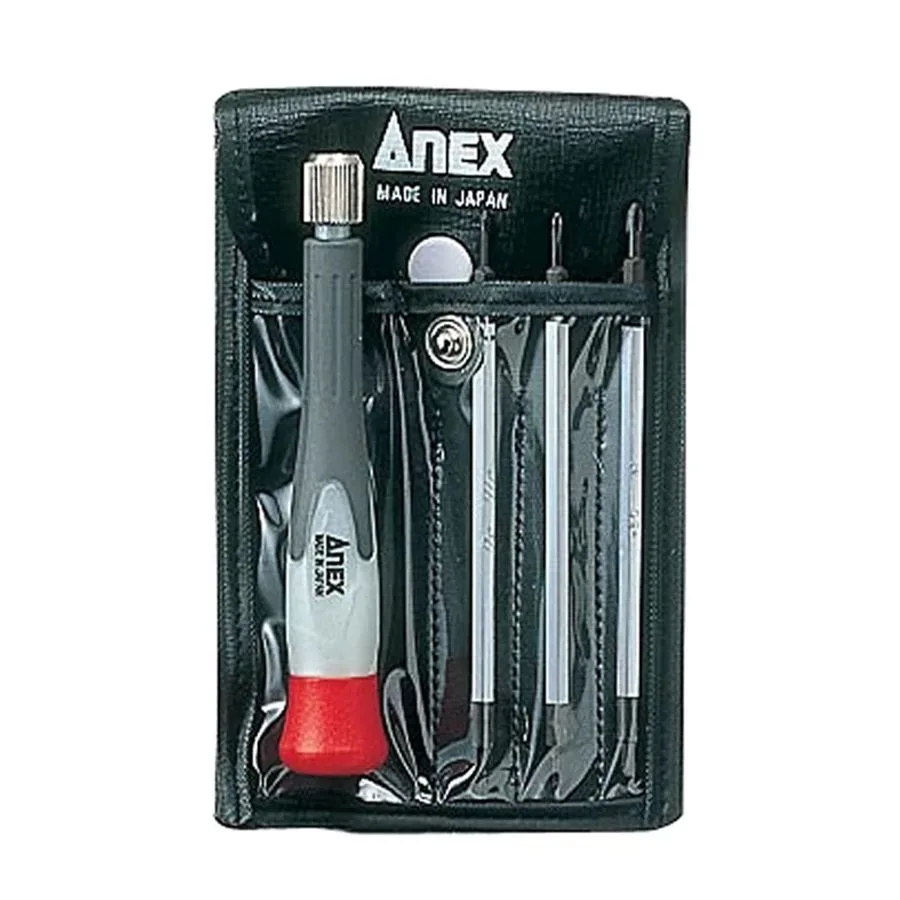 ANEX Precision Screwdriver Set 5Pcs with Tool Bag Interchangable Phillips/Slotted/Torx Bits Made in Japan No.3600/No.3602 view 6