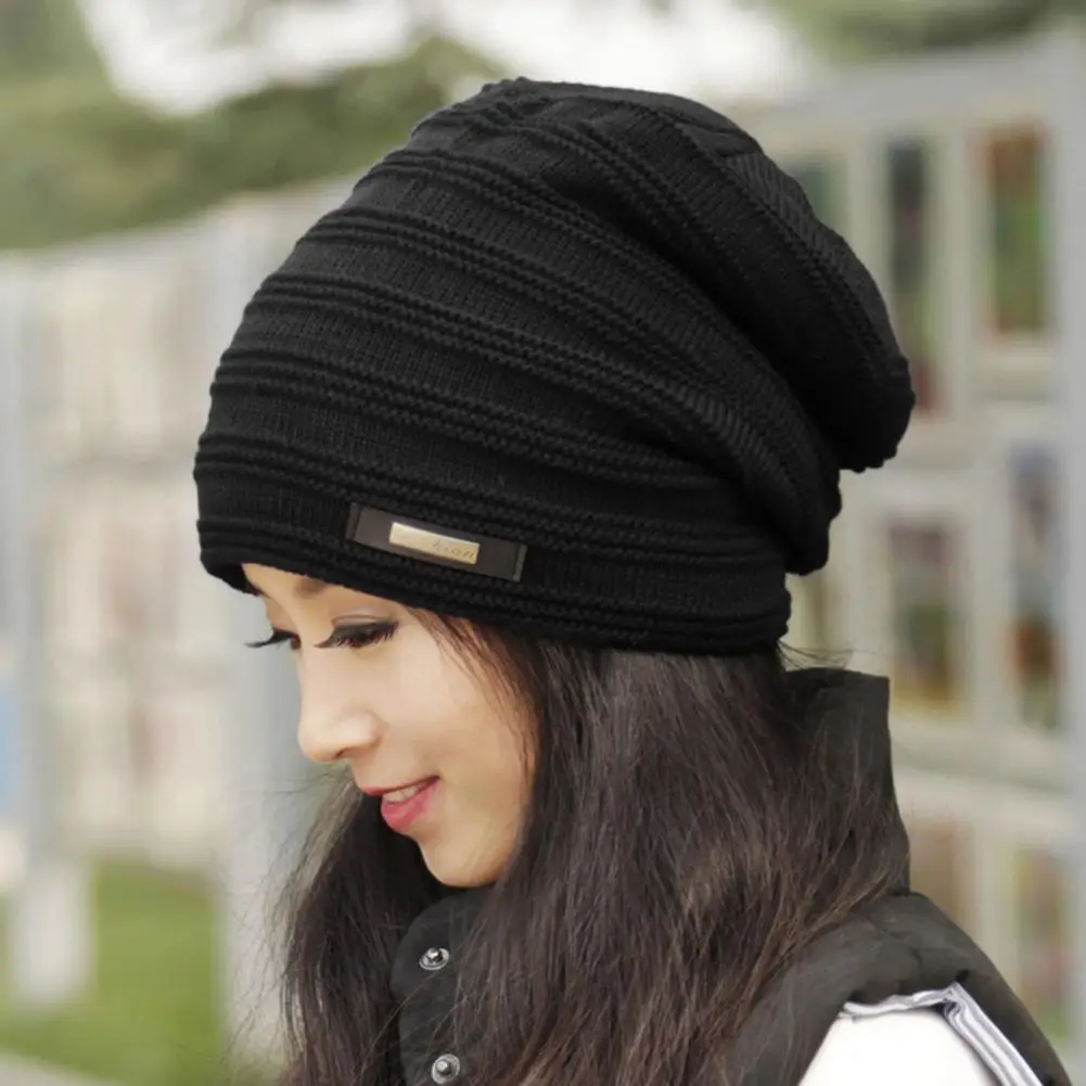 Fleece Ear Hat Cozy Knitted Beanie for Winter Outdoor Activities Unisex Piled Hat with Thermal Insulation for Warmth