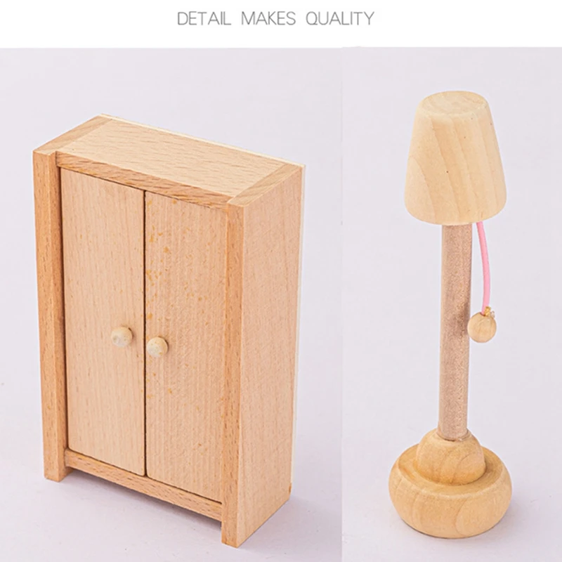 Ensemble de jouets en bois pour enfants, maison de courses délicates, meubles pour enfants, 1 ensemble