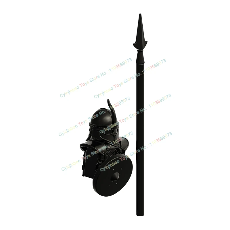 LK0004 Novel Series Armor Soldiers Army Warriors Building Blocks Action Figure Long Spear Accessories Toys For Kids Gifts